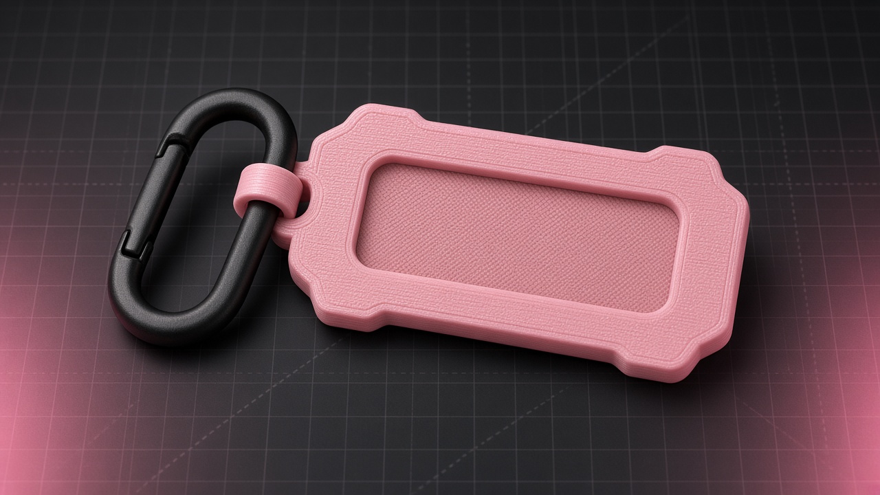 Cheer bag tag in pink