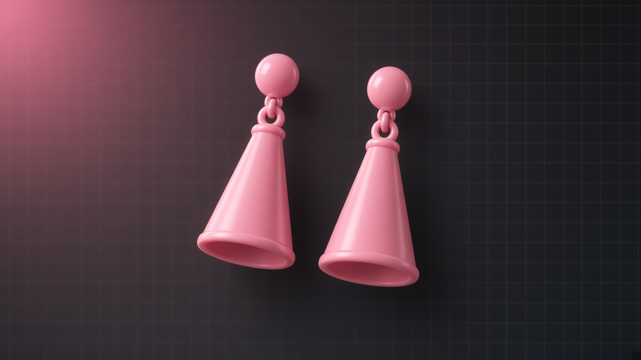 Cheer team earrings in pink