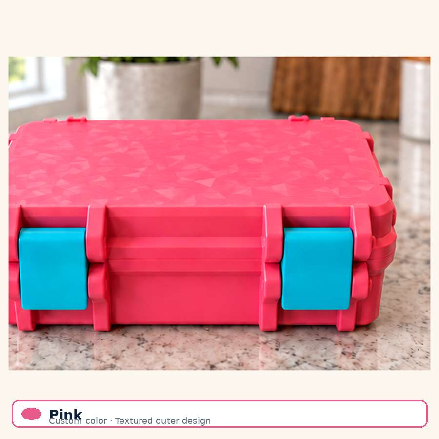Peptide / Insulin Vial Case in custom pink with textured outer design